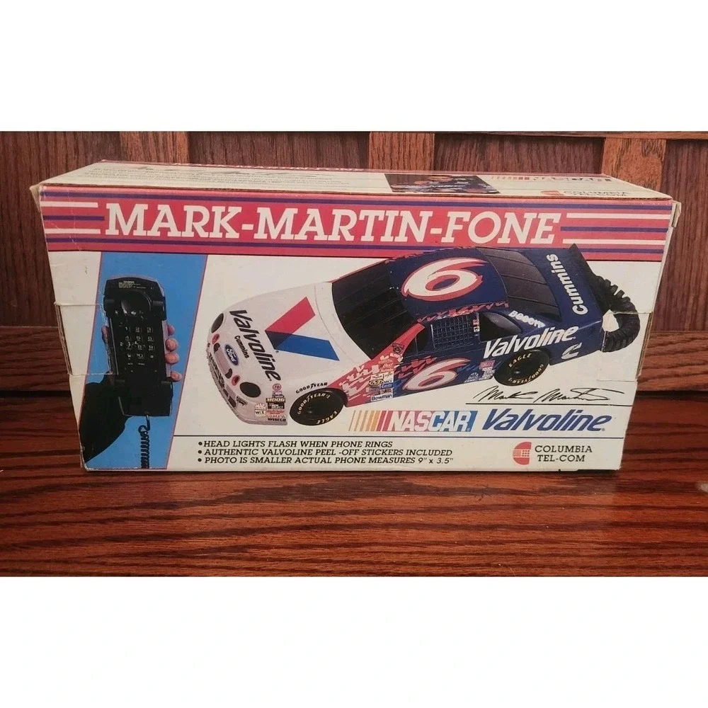 Vintage Mark Martin-Fone Telephone NASCAR Columbia Tel-Com Novelty Phone